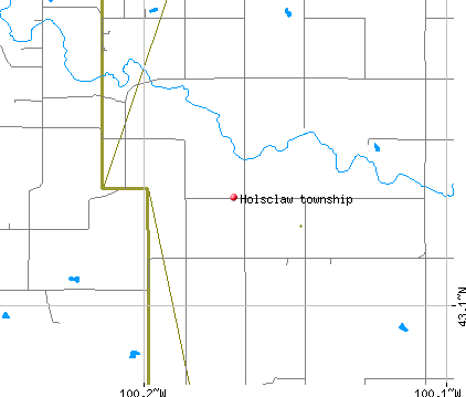 Holsclaw township, SD map