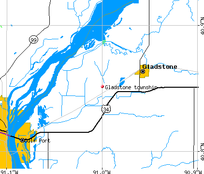 Gladstone township, IL map