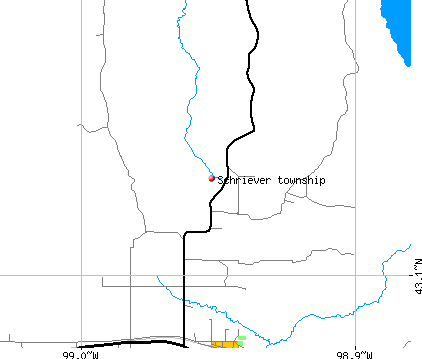 Schriever township, SD map