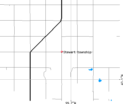 Stewart township, SD map