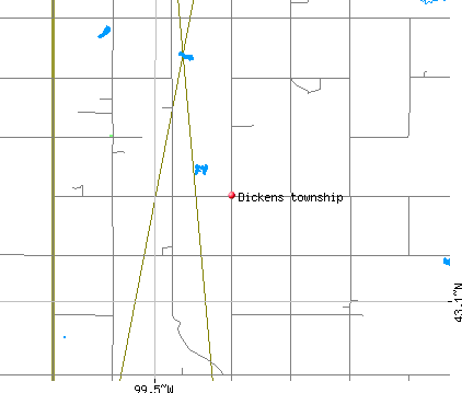 Dickens township, SD map