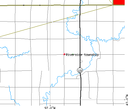 Riverside township, SD map