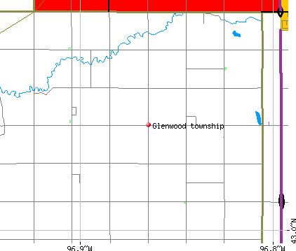 Glenwood township, SD map