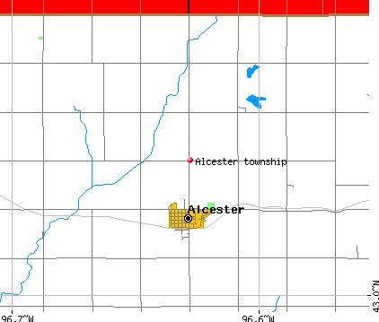 Alcester township, SD map