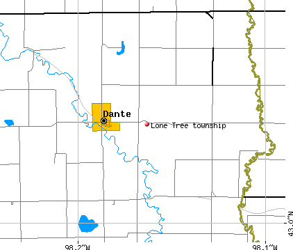 Lone Tree township, SD map