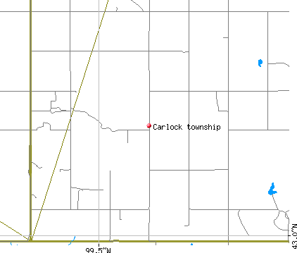 Carlock township, SD map