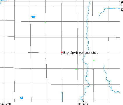 Big Springs township, SD map