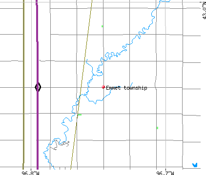 Emmet township, SD map