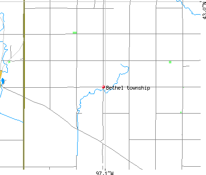 Bethel township, SD map