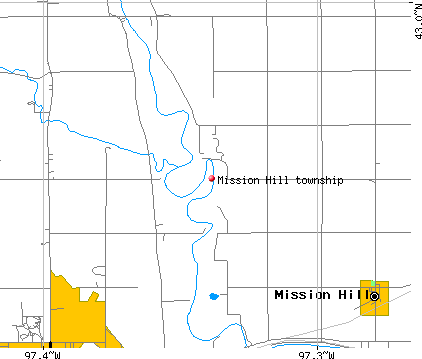 Mission Hill township, SD map