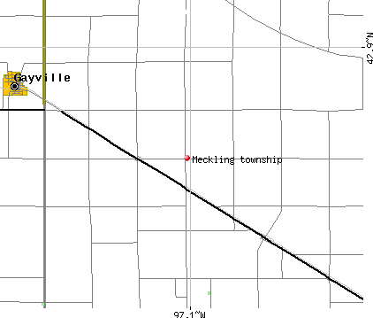 Meckling township, SD map