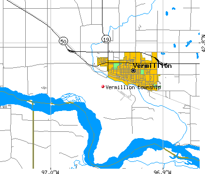 Vermillion township, SD map