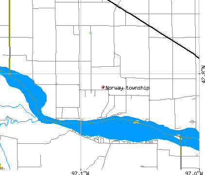 Norway township, SD map