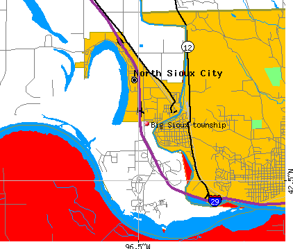 Big Sioux township, SD map