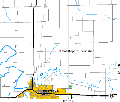 Middleport township, IL map