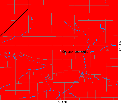 Greene township, IL map