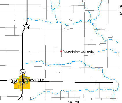 Roseville township, IL map