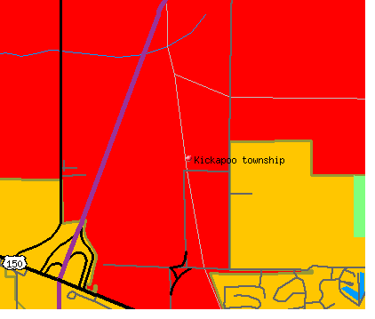 Kickapoo township, IL map