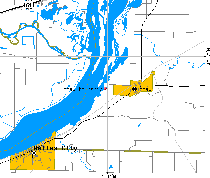 Lomax township, IL map