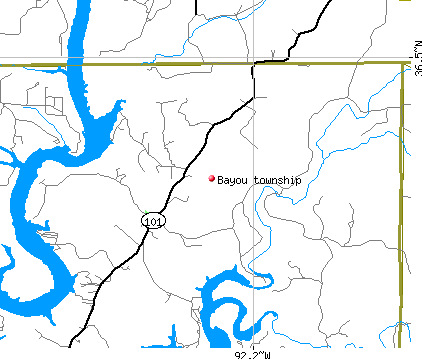 Bayou township, AR map