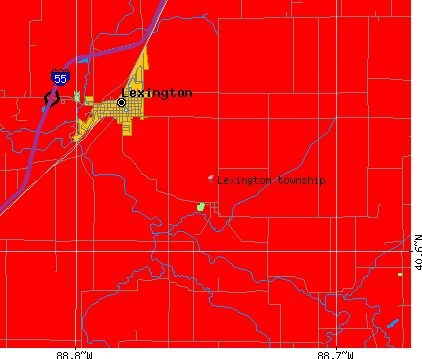 Lexington township, IL map