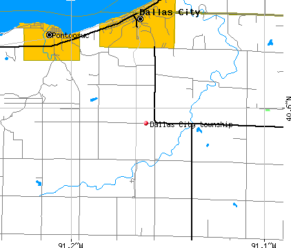 Dallas City township, IL map