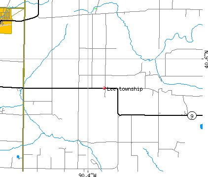 Lee township, IL map