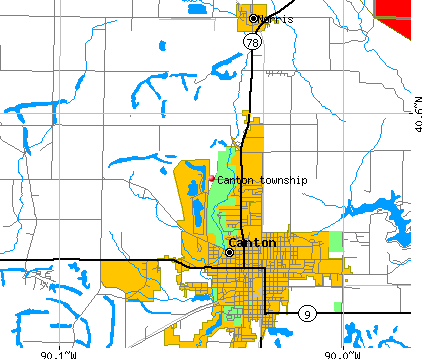 Canton township, IL map