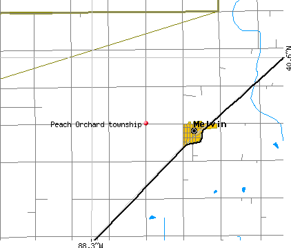 Peach Orchard township, IL map