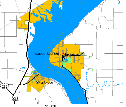 Nauvoo township, IL map