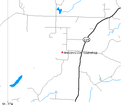 Annieville township, AR map