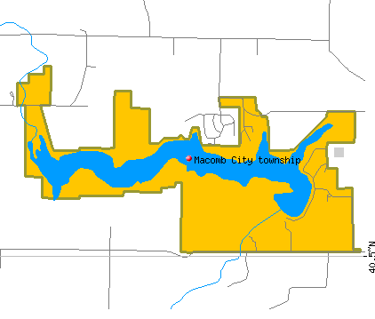 Macomb City township, IL map