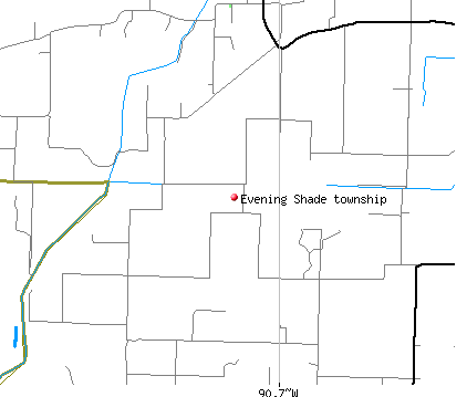 Evening Shade township, AR map