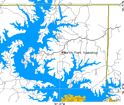North Fork township, AR map