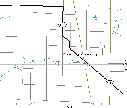 New Salem township, IL map