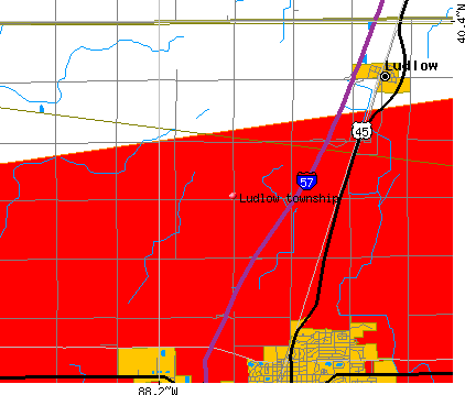Ludlow township, IL map