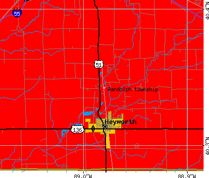 Randolph township, IL map