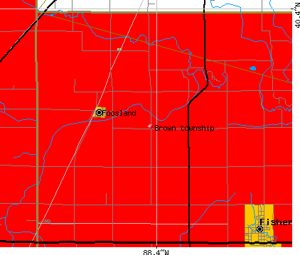 Brown township, IL map