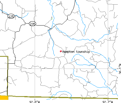 Hampton township, AR map