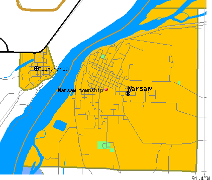 Warsaw township, IL map