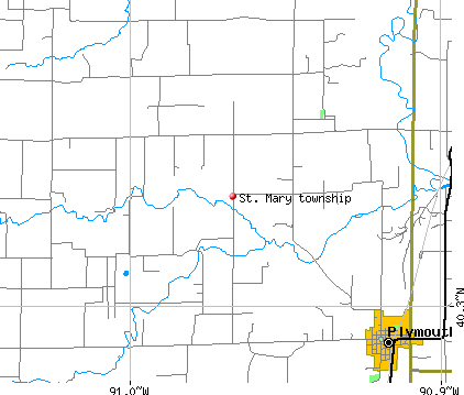 St. Mary township, IL map