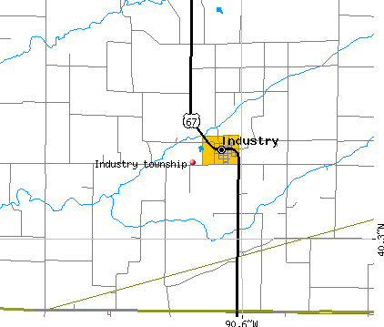 Industry township, IL map