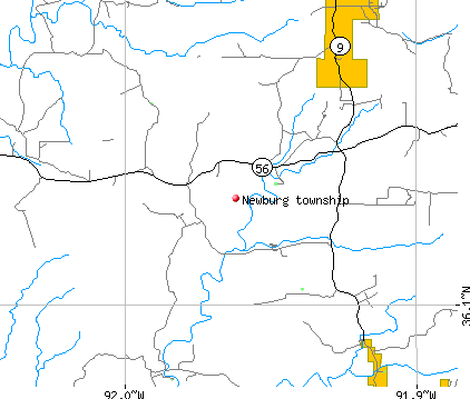 Newburg township, AR map