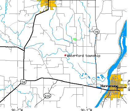 Waterford township, IL map