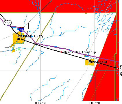 Blue Ridge township, IL map