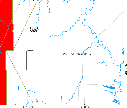 Pilot township, IL map