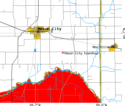 Mason City township, IL map