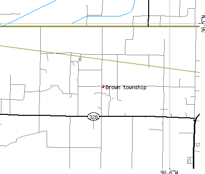 Brown township, AR map