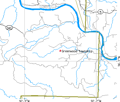 Greenwood township, AR map