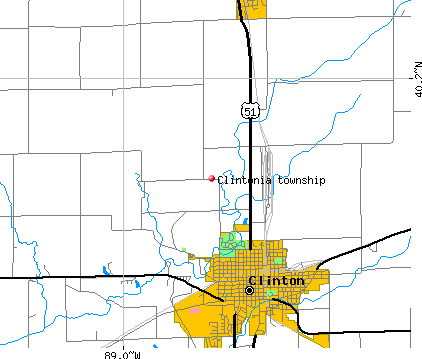 Clintonia township, IL map